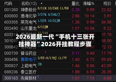 2026最新一代“手机十三张开挂神器	”2026开挂教程步骤-第2张图片