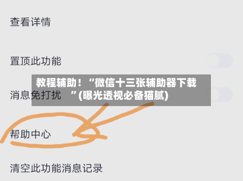 教程辅助！“微信十三张辅助器下载”(曝光透视必备猫腻)-第3张图片