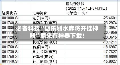 必备科技“微乐划水麻将开挂神器”原来有神器下载！