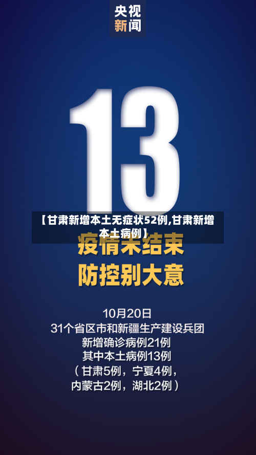 【甘肃新增本土无症状52例,甘肃新增本土病例】-第2张图片