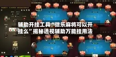 辅助开挂工具“微乐麻将可以开挂么”揭秘透视辅助万能挂用法