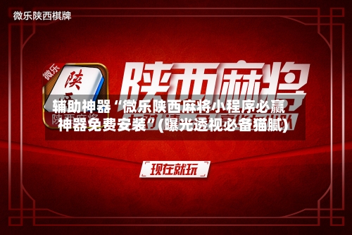 辅助神器“微乐陕西麻将小程序必赢神器免费安装”(曝光透视必备猫腻)-第3张图片