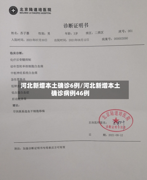 河北新增本土确诊6例/河北新增本土确诊病例46例