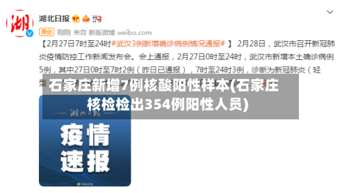 石家庄新增7例核酸阳性样本(石家庄核检检出354例阳性人员)-第2张图片