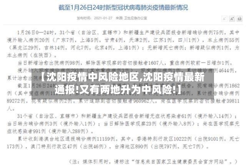 【沈阳疫情中风险地区,沈阳疫情最新通报!又有两地升为中风险!】-第3张图片