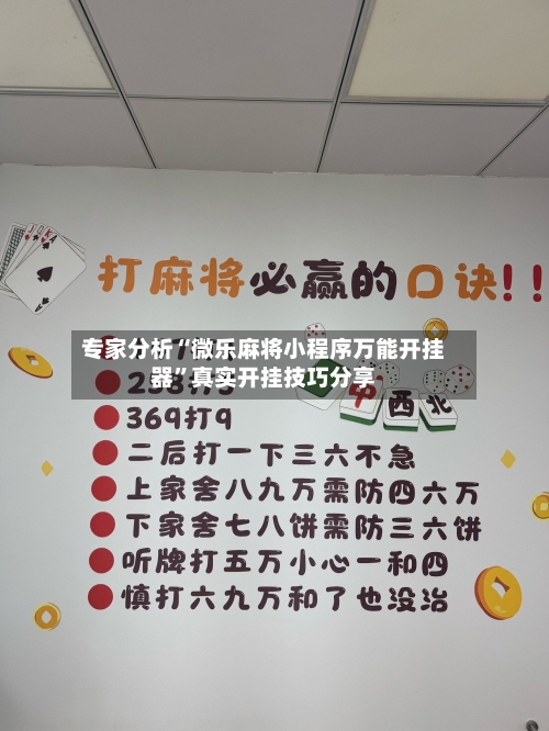 专家分析“微乐麻将小程序万能开挂器”真实开挂技巧分享
