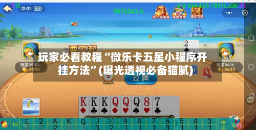 玩家必看教程“微乐卡五星小程序开挂方法”(曝光透视必备猫腻)-第2张图片