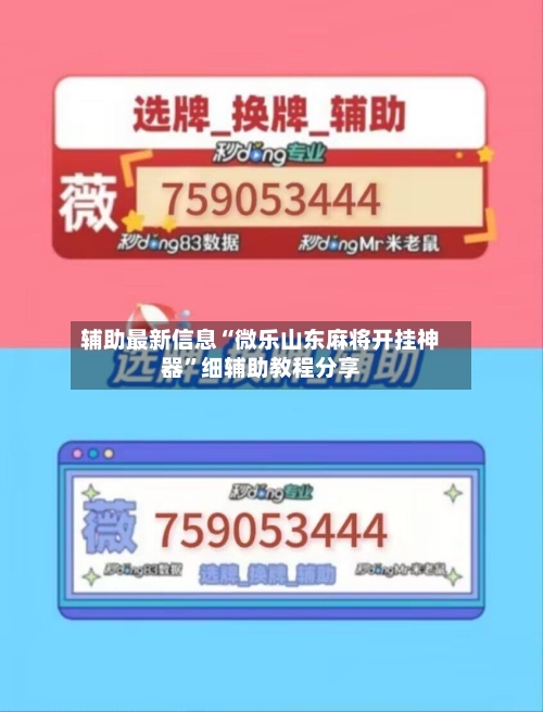 辅助最新信息“微乐山东麻将开挂神器	”细辅助教程分享-第2张图片