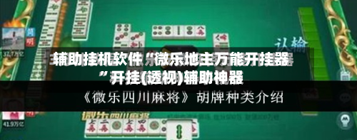 辅助挂机软件“微乐地主万能开挂器”开挂(透视)辅助神器-第2张图片