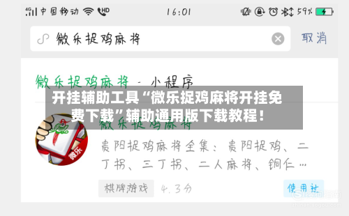 开挂辅助工具“微乐捉鸡麻将开挂免费下载”辅助通用版下载教程！-第2张图片