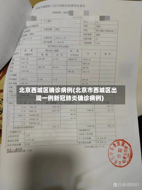 北京西城区确诊病例(北京市西城区出现一例新冠肺炎确诊病例)