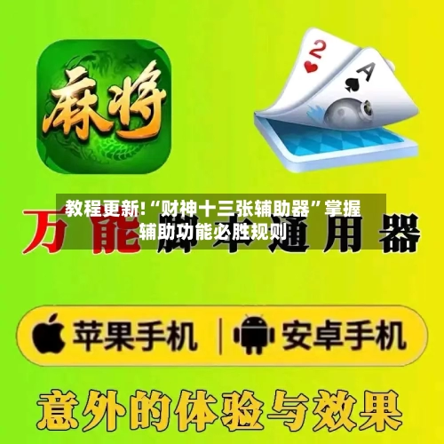 教程更新!“财神十三张辅助器	”掌握辅助功能必胜规则-第2张图片