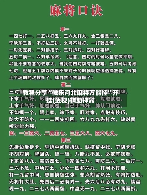 教程分享“微乐河北麻将万能挂”开挂(透视)辅助神器-第3张图片