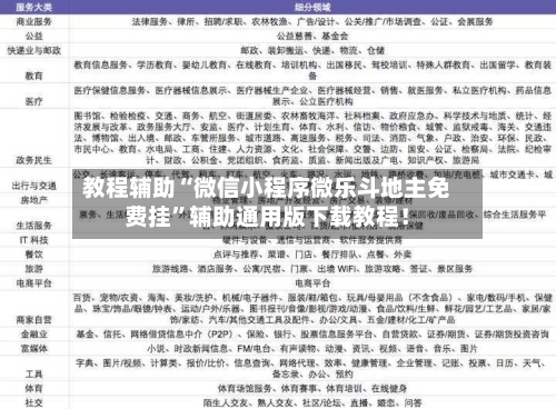 教程辅助“微信小程序微乐斗地主免费挂	”辅助通用版下载教程！-第1张图片