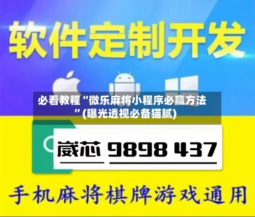 必看教程“微乐麻将小程序必赢方法”(曝光透视必备猫腻)