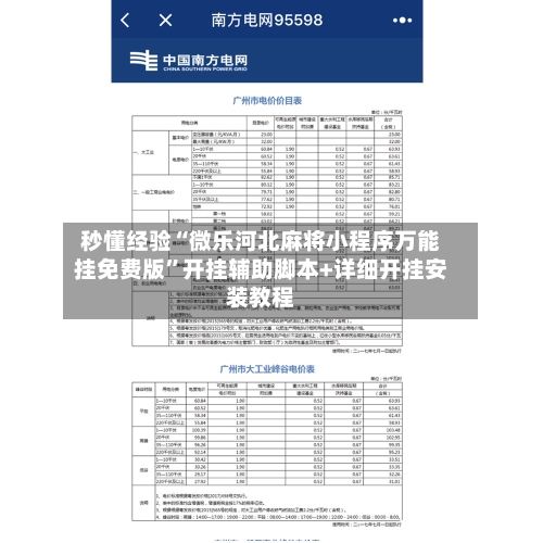 秒懂经验“微乐河北麻将小程序万能挂免费版”开挂辅助脚本+详细开挂安装教程-第3张图片