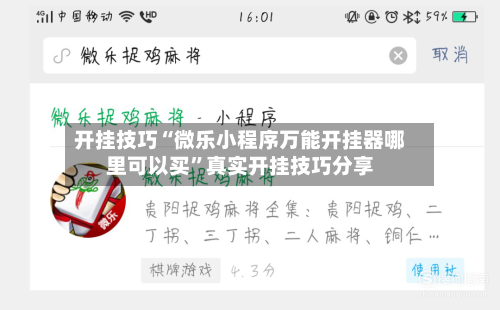 开挂技巧“微乐小程序万能开挂器哪里可以买”真实开挂技巧分享-第2张图片