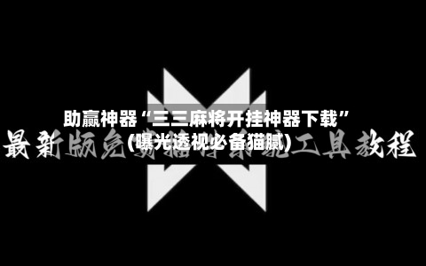 助赢神器“三三麻将开挂神器下载”(曝光透视必备猫腻)-第2张图片