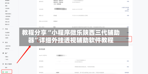 教程分享“小程序微乐陕西三代辅助器”详细外挂透视辅助软件教程-第3张图片