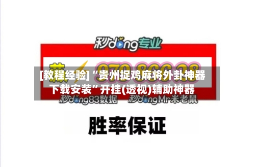 [教程经验]“贵州捉鸡麻将外卦神器下载安装”开挂(透视)辅助神器-第3张图片