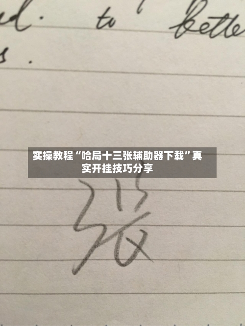 实操教程“哈局十三张辅助器下载”真实开挂技巧分享