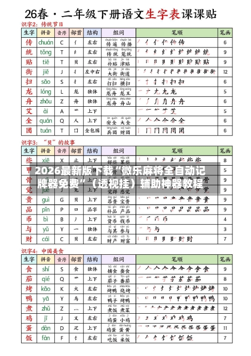 2026最新版下载“微乐麻将全自动记牌器免费”（透视挂）辅助神器教程-第2张图片