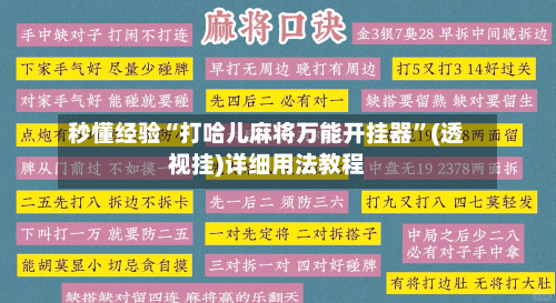 秒懂经验“打哈儿麻将万能开挂器”(透视挂)详细用法教程-第3张图片