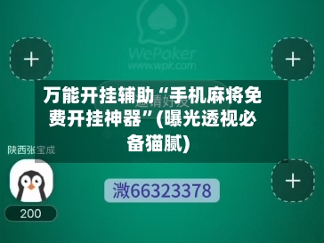 万能开挂辅助“手机麻将免费开挂神器”(曝光透视必备猫腻)-第2张图片