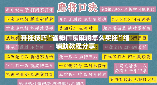 开挂技巧“雀神广东麻将怎么买挂	”细辅助教程分享-第2张图片