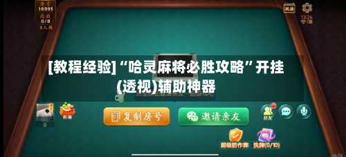 [教程经验]“哈灵麻将必胜攻略”开挂(透视)辅助神器-第3张图片