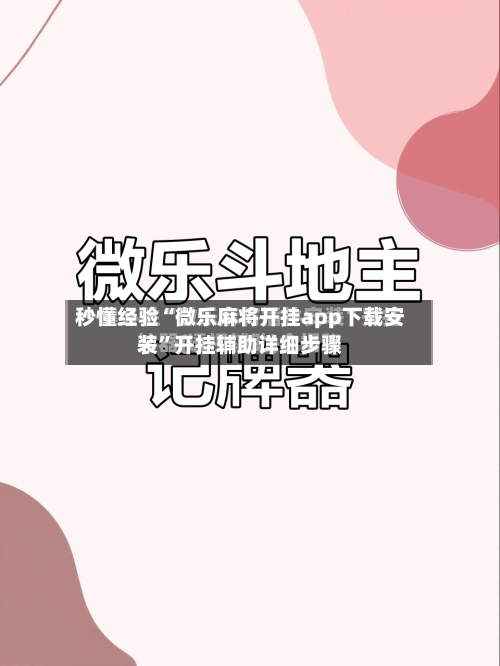 秒懂经验“微乐麻将开挂app下载安装”开挂辅助详细步骤-第2张图片