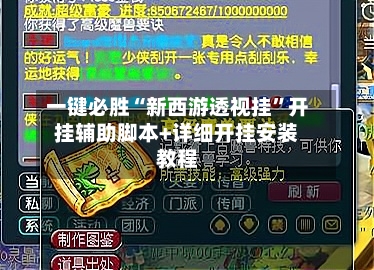 一键必胜“新西游透视挂”开挂辅助脚本+详细开挂安装教程-第2张图片