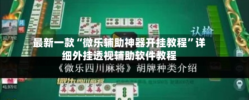 最新一款“微乐辅助神器开挂教程	”详细外挂透视辅助软件教程-第2张图片