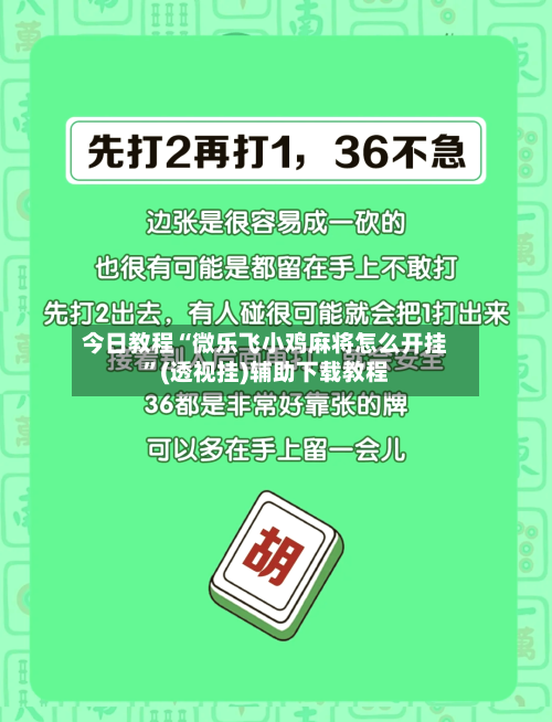 今日教程“微乐飞小鸡麻将怎么开挂	”(透视挂)辅助下载教程-第2张图片