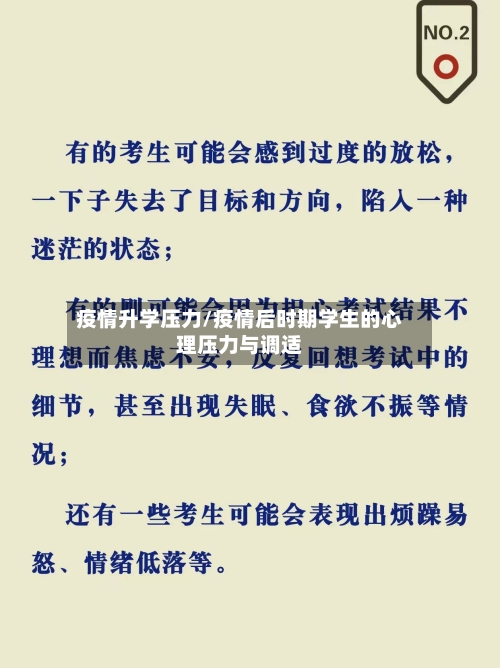 疫情升学压力/疫情后时期学生的心理压力与调适