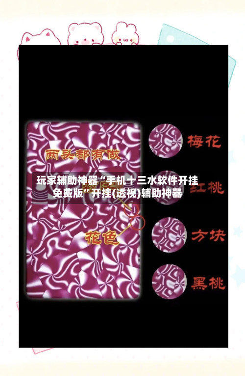 玩家辅助神器“手机十三水软件开挂免费版”开挂(透视)辅助神器-第2张图片