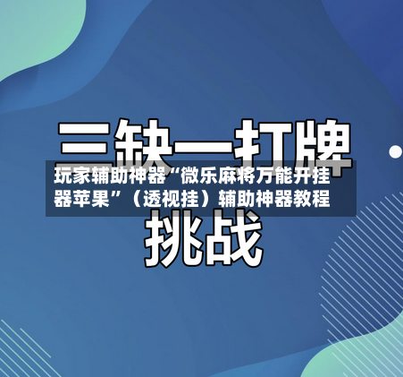 玩家辅助神器“微乐麻将万能开挂器苹果”（透视挂）辅助神器教程-第2张图片