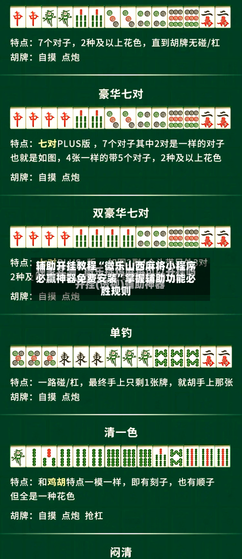 辅助开挂教程“微乐山西麻将小程序必赢神器免费安装”掌握辅助功能必胜规则-第2张图片