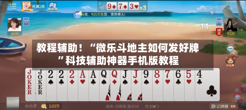 教程辅助！“微乐斗地主如何发好牌”科技辅助神器手机版教程-第3张图片