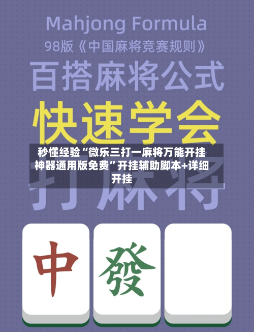 秒懂经验“微乐三打一麻将万能开挂神器通用版免费”开挂辅助脚本+详细开挂-第2张图片