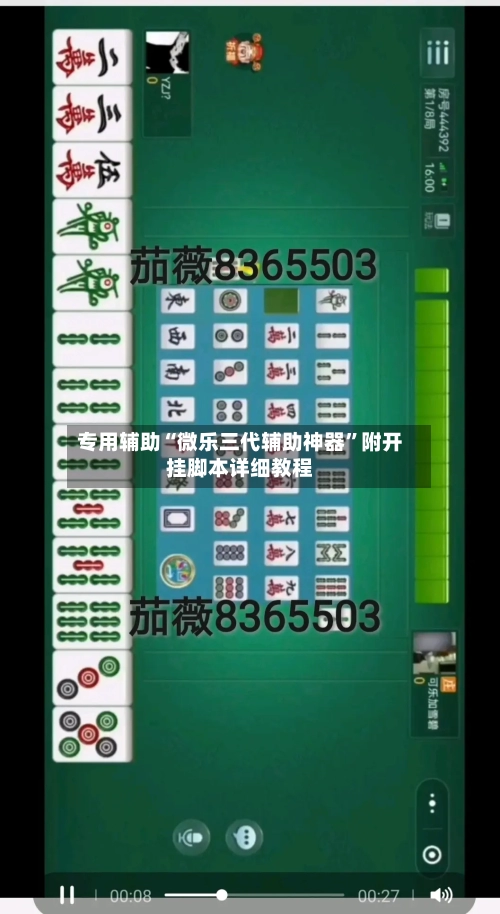 专用辅助“微乐三代辅助神器”附开挂脚本详细教程