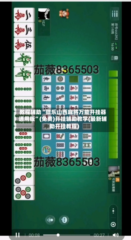 教程辅助“微乐山西麻将万能开挂器通用版”(免费)开挂辅助教学(最新辅助开挂教程)-第3张图片
