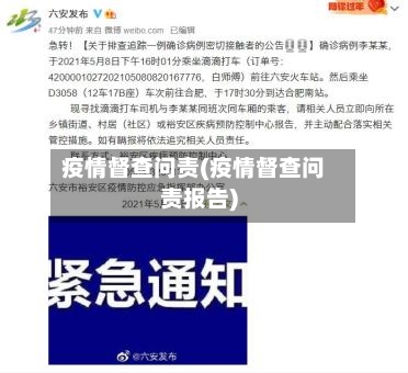疫情督查问责(疫情督查问责报告)-第2张图片