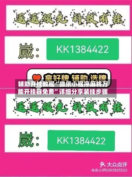 辅助开挂教程“微乐小程序麻将万能开挂器免费”详细分享装挂步骤-第3张图片