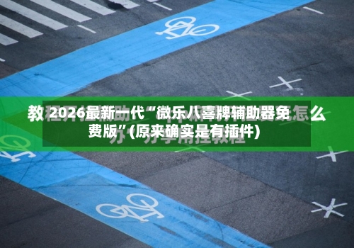 2026最新一代“微乐八喜牌辅助器免费版”(原来确实是有插件)