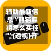 辅助最新信息“熊猫麻将怎么买挂”(透视)开挂辅助脚本+详细开挂安装教程-第2张图片