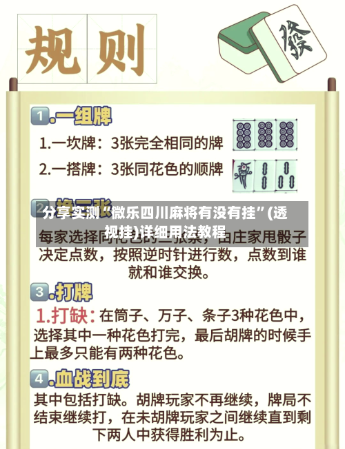 分享实测“微乐四川麻将有没有挂”(透视挂)详细用法教程-第3张图片