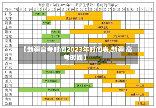 【新疆高考时间2023年时间表,新疆 高考时间】-第3张图片