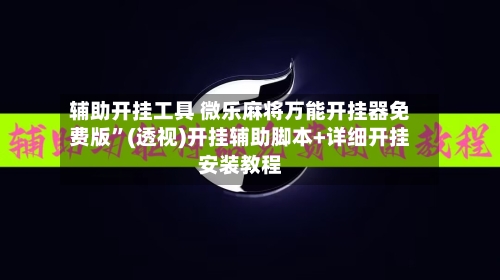辅助开挂工具 微乐麻将万能开挂器免费版”(透视)开挂辅助脚本+详细开挂安装教程-第2张图片
