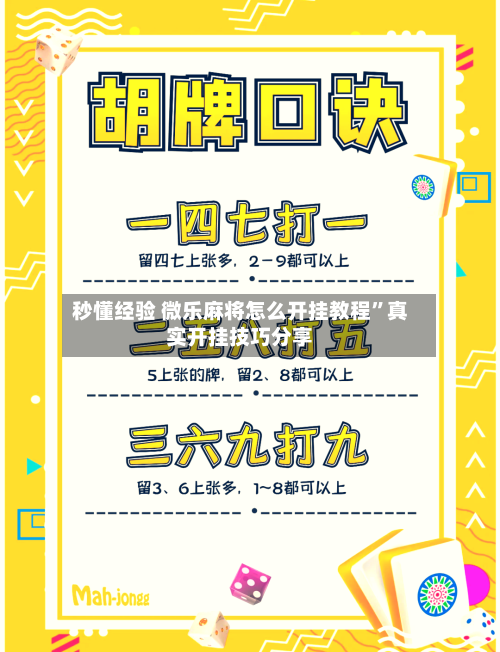 秒懂经验 微乐麻将怎么开挂教程”真实开挂技巧分享-第2张图片